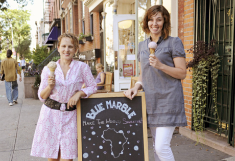 Jennie Dundas (left) and Alexis Gallivan (right), co-founders of Blue Marble Ice Cream