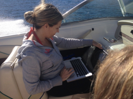 I'm on boat! And working…?? 